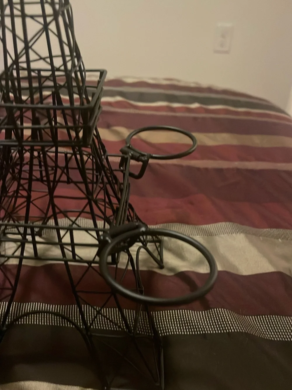 Black Eiffel Tower Metal Candle Holder - Decorative Home Accent